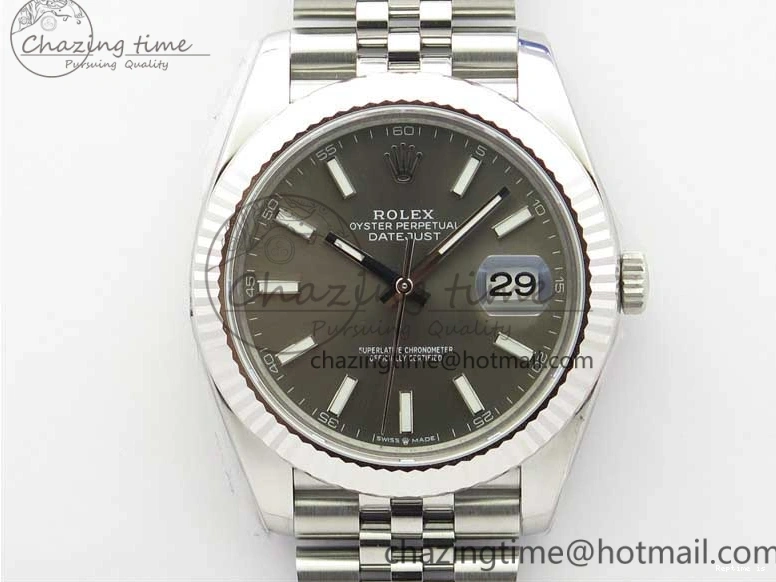 0102 New DateJust 41 126334 ARF 1:1 Best Edition 904L Steel Gray Dial on Jubilee Bracelet A2824 V Durable 3119